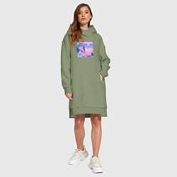 Женское худи-платье Космическая Иззи, цвет: авокадо — фото 2