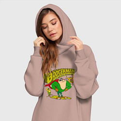 Женское худи-платье Boogermаn, цвет: пыльно-розовый — фото 2