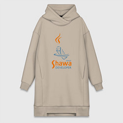 Женское худи-платье Senior Shawa Developer, цвет: миндальный
