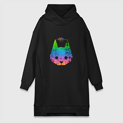 Женское худи-платье Stray: Gradient, цвет: черный