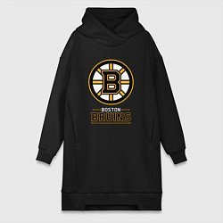 Женское худи-платье Boston Bruins , Бостон Брюинз, цвет: черный