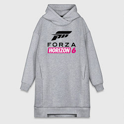 Женское худи-платье Forza Horizon 6 logo, цвет: меланж