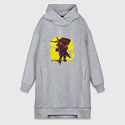 Женское худи-платье Big Boss whith gun, цвет: меланж