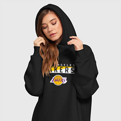 Женское худи-платье LA LAKERS NBA ЛЕЙКЕРС НБА, цвет: черный — фото 2