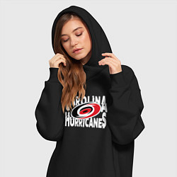 Женское худи-платье Каролина Харрикейнз, Carolina Hurricanes, цвет: черный — фото 2