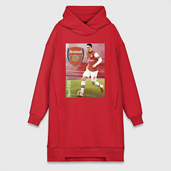 Женское худи-платье Arsenal, Mesut Ozil, цвет: красный