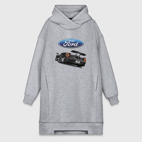 Женская толстовка-платье Ford Performance Motorsport / Меланж – фото 1
