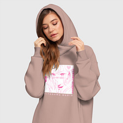 Женское худи-платье Кросплеер Китагава, цвет: пыльно-розовый — фото 2