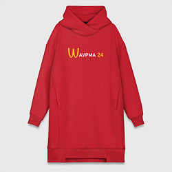 Женское худи-платье Шаурма 24 PS McDonalds, цвет: красный