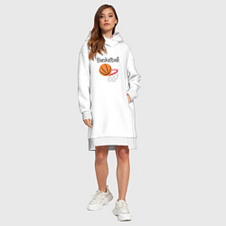 Женское худи-платье Game Basketball, цвет: белый — фото 2