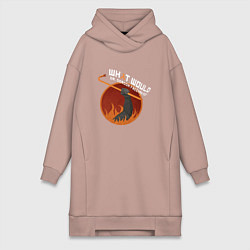 Женское худи-платье Escape from City 17, цвет: пыльно-розовый