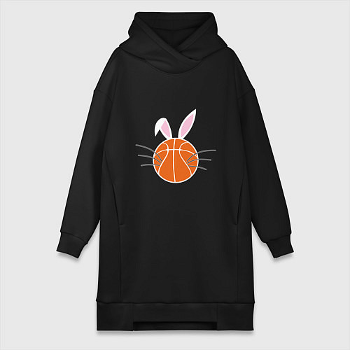 Женская толстовка-платье Basketball Bunny / Черный – фото 1