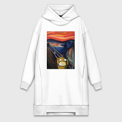 Женское худи-платье ПСАЙДАК КРИК, цвет: белый