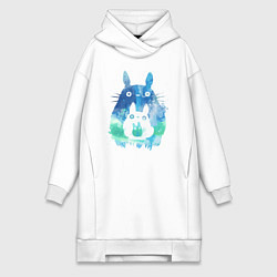 Женская толстовка-платье Семья кроликов Акварель