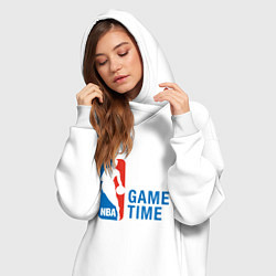 Женское худи-платье NBA Game Time, цвет: белый — фото 2
