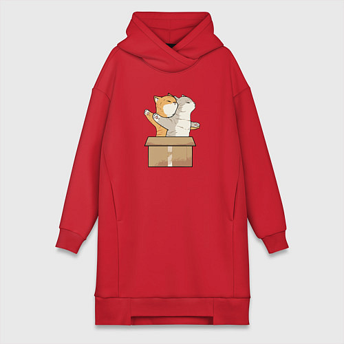 Женская толстовка-платье Catanic / Красный – фото 1
