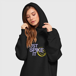 Женское худи-платье Just Spike It, цвет: черный — фото 2