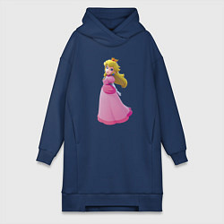 Женское худи-платье Принцесса Персик Super Mario, цвет: тёмно-синий