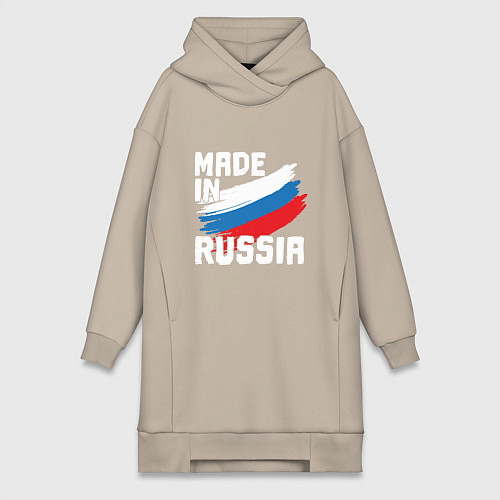 Женская толстовка-платье In Russia / Миндальный – фото 1