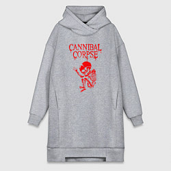 Женская толстовка-платье Cannibal corpse труп каннибала