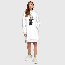Женское худи-платье GTA Man reload, цвет: белый — фото 2