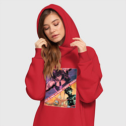 Женское худи-платье Наранча Гирга из ДжоДжо, цвет: красный — фото 2