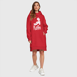 Женское худи-платье Korn КоРн, цвет: красный — фото 2