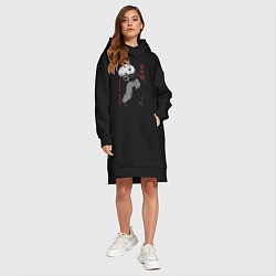 Женское худи-платье Гуль Канеки, цвет: черный — фото 2