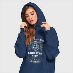 Женское худи-платье Leicester City FC 1, цвет: тёмно-синий — фото 2