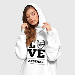 Женское худи-платье Arsenal Love Классика, цвет: белый — фото 2