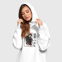 Женское худи-платье Дерзкая Харухи, цвет: белый — фото 2