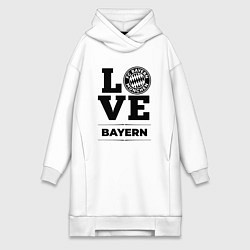 Женское худи-платье Bayern Love Классика, цвет: белый