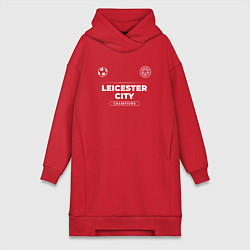 Женское худи-платье Leicester City Форма Чемпионов, цвет: красный