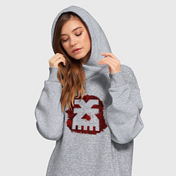 Женское худи-платье Знак Кхорна пятно, цвет: меланж — фото 2