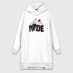 Женское худи-платье Ride bicycle, цвет: белый