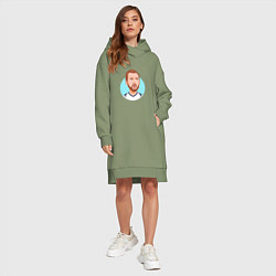 Женское худи-платье Гарри Кейн Тоттенхэм, цвет: авокадо — фото 2