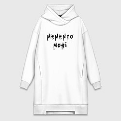 Женская толстовка-платье Memento Mori Помни о Смерти Надпись
