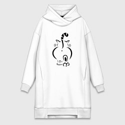 Женская толстовка-платье Очень-очень важный кот