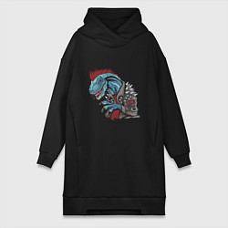 Женская толстовка-платье ДИНОЗАВР PUNK