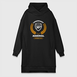 Женская толстовка-платье Лого Arsenal и надпись Legendary Football Club