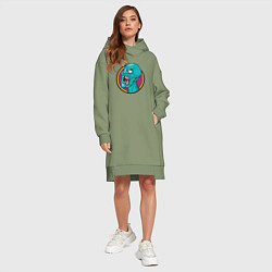 Женское худи-платье Зомбарик, цвет: авокадо — фото 2