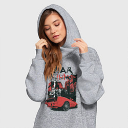 Женское худи-платье Fear This футболка, цвет: меланж — фото 2