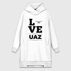 Женское худи-платье UAZ Love Classic, цвет: белый