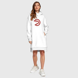 Женское худи-платье Атланта Хокс NBA, цвет: белый — фото 2