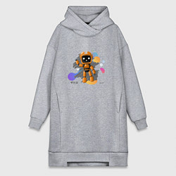 Женская толстовка-платье Любовь смерть роботы