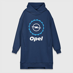 Женское худи-платье Opel в стиле Top Gear, цвет: тёмно-синий