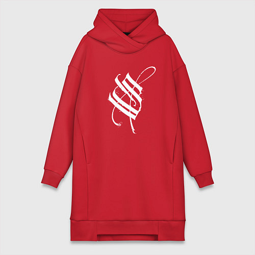 Женская толстовка-платье Stigmata эмблема / Красный – фото 1