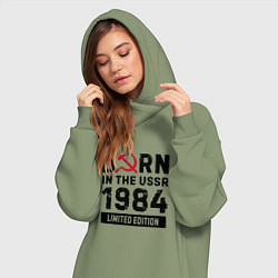 Женское худи-платье Born In The USSR 1984 Limited Edition, цвет: авокадо — фото 2