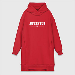 Женское худи-платье Juventus Football Club Классика, цвет: красный