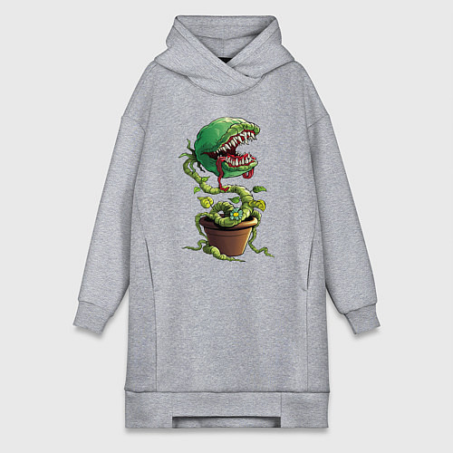 Женская толстовка-платье Plant - Piranha / Меланж – фото 1